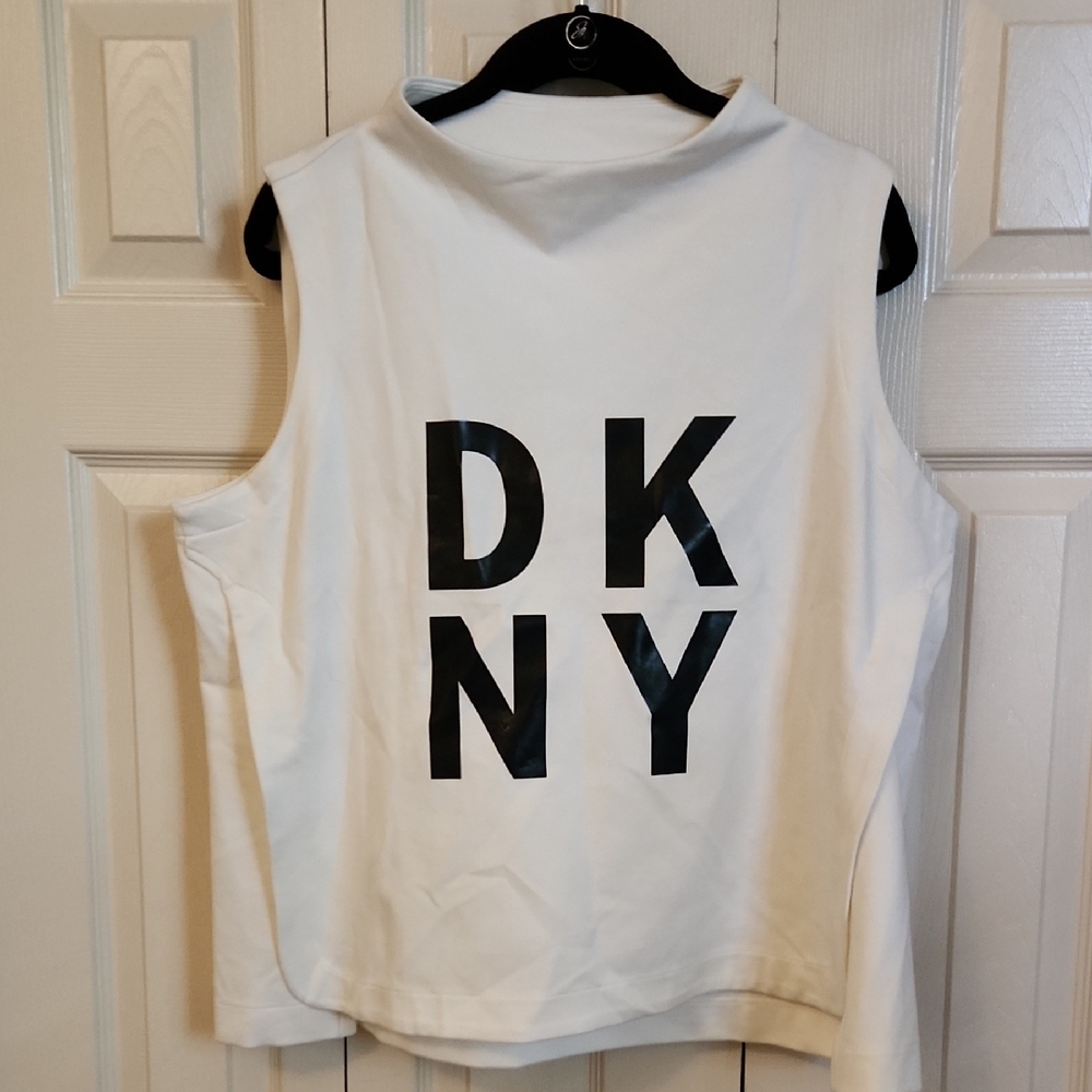 DKNY White Sleeveless Top Sport